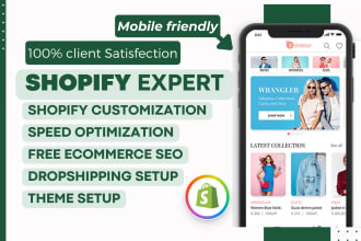 set up a profitable shopify website or shopify store design with free SEO