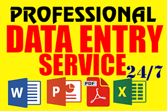 do fast accurate any data entry, copy paste, excel, typing work and any work