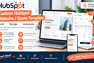 build a custom hubspot website or quote template