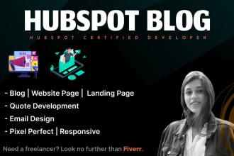 develop customize blog, hubspot cms websites, email template in hubspot
