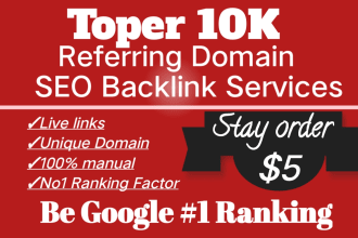do 10k referring domain SEO backlinks for google ranking