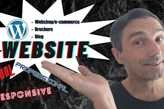 create a wordpress webshop, brochure or blog website