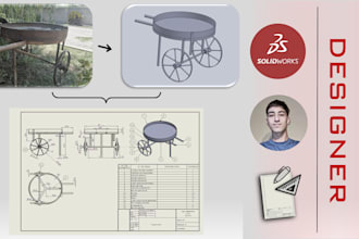 make 3d design and 2d technical drawings in solidworks