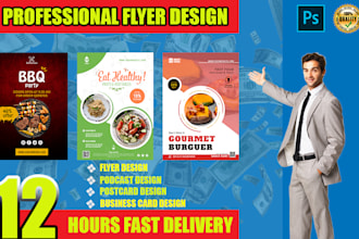 do flyer, eddm postcard and one pager design etc