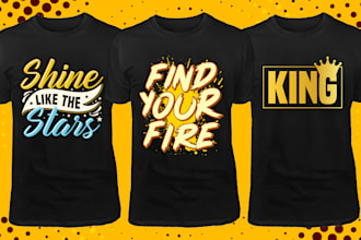design typography and minimalist t shirt in 4 hours
