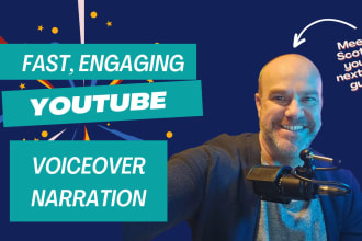 provide an engaging american male youtube voiceover
