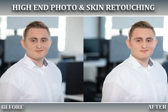 do high end skin retouch, edit natural beauty and portrait