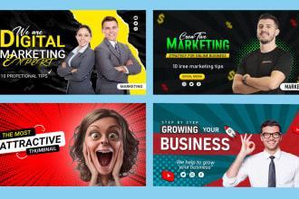 design a digital marketing and mind blowing youtube thumbnail for you