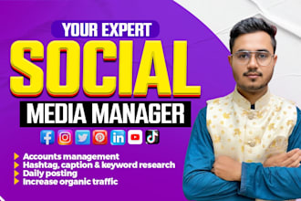 be your social media manager and digital marketing manager