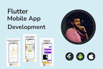 design and develop android and ios mobile application on flutter