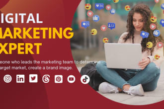 be your digital marketing manager and social media manager
