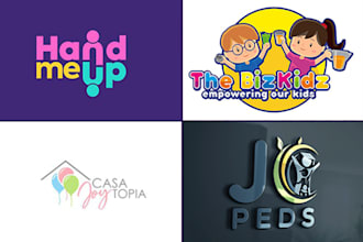 do amazing professional baby kids shop logo design