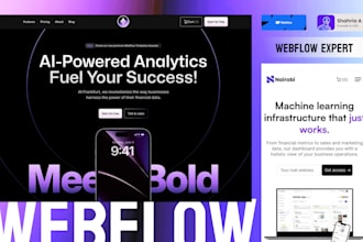 design or redesign a website with webflow saas modern design