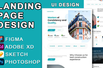 do figma landing page design , wireframing, web page design