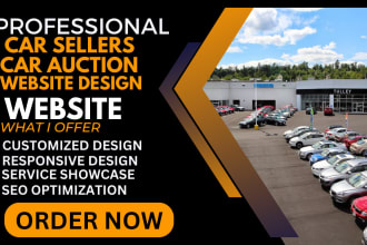 design car seller website, car shop, car auction, car shipping website for sales