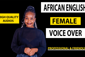 record an african or swahili female voice over for you