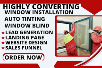 generate window installation leads blind car wrap auto tinting landing page