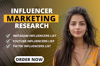 research, find best instagram, youtube, tiktok influencers email lists