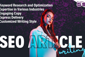do SEO article writing and blog writing for your website