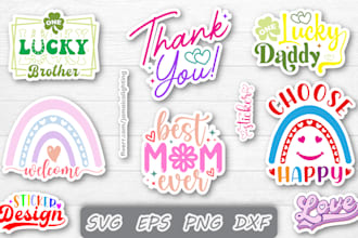 create calligraphy sticker and typography custom labels designs