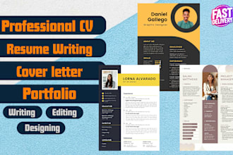 do professional resume cover letter cv design in 6 hours