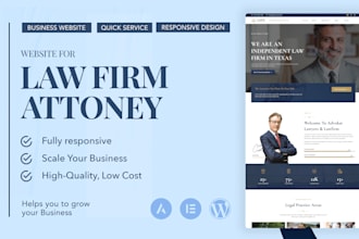 design a top notch lawyer, attorney, notary, legal, law firm website in 24 hours
