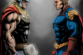 color your comic pages, cover art, line art and pencils