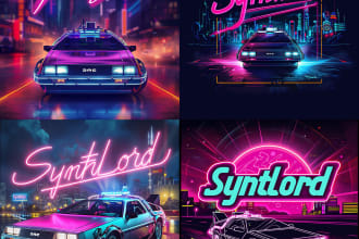create unique synthwave style album art with ai
