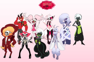 draw your hazbin hotel or helluva boss oc