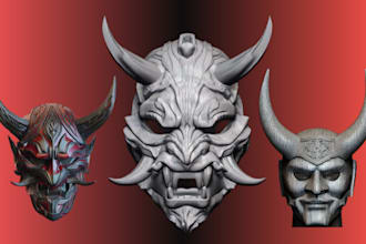 sculpt 3d mask, mask cosplay, 3d helmet, model helmet, mask for 3d printing