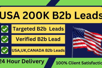 build USA 200k verified b2b lead list