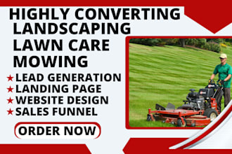generate landscaping leads landscape garden tree removal lawn care landing page