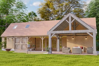 do architectural 3d modeling, 3d rendering of  house, home