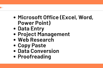 be your virtual assistant for data entry and web research
