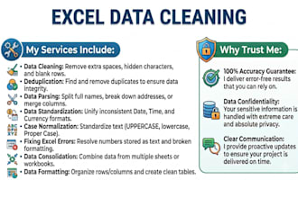 do excel data cleaning and formatting