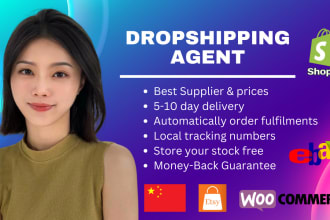 be your dropshipping agent to find winning product for shopify store or website