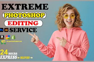 do photoshop work, photo edit, color change, image editing, object remove in 3h