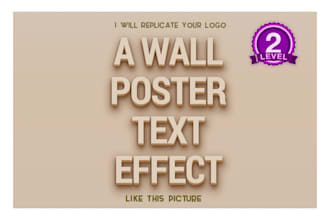 photoshop effects replicate your logo into wall poster style