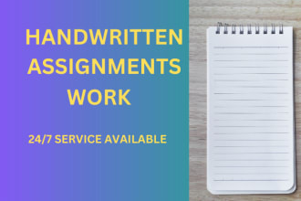 do handwritten and online english assignments work