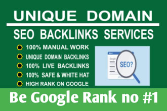 make high quality referring unique domain backlinks for high rankings SEO