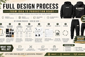 provide apparel tech pack with complete solutions