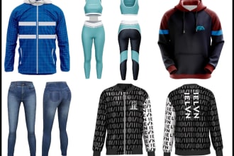 do 3d mockup and rendering for your clothing brand