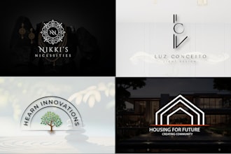 design custom modern minimal timeless logo and brand identities