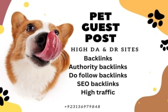 do pet guest post with do follow and authority backlinks