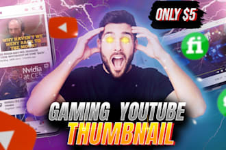 design gaming youtube thumbnails
