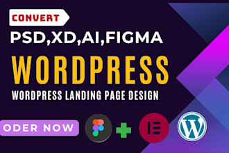 convert figma to wordpress, psd to wordpress with elementor pro