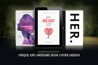 create unique ebook, kindle book cover design