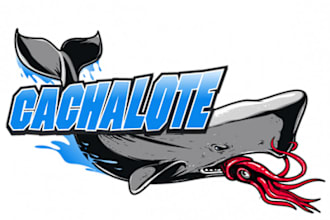 do a luxury whale catamaran fish boat logo design