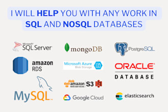 write or fix sql queries, create database and stored procedures for you