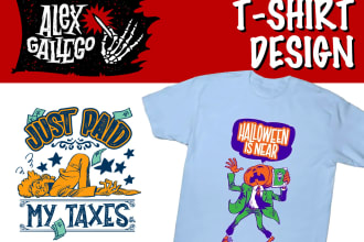 create a cartoon tshirt design